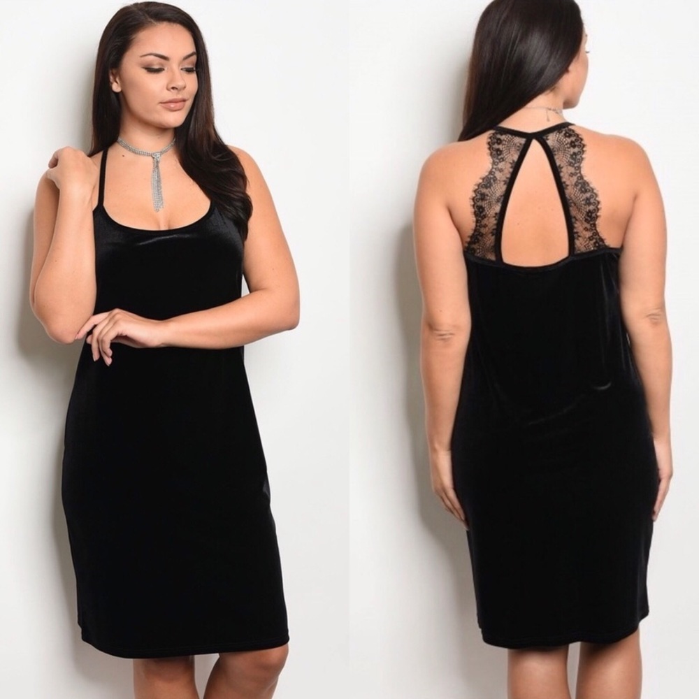 Curvy Collection Velvet Fitted Bodycon
